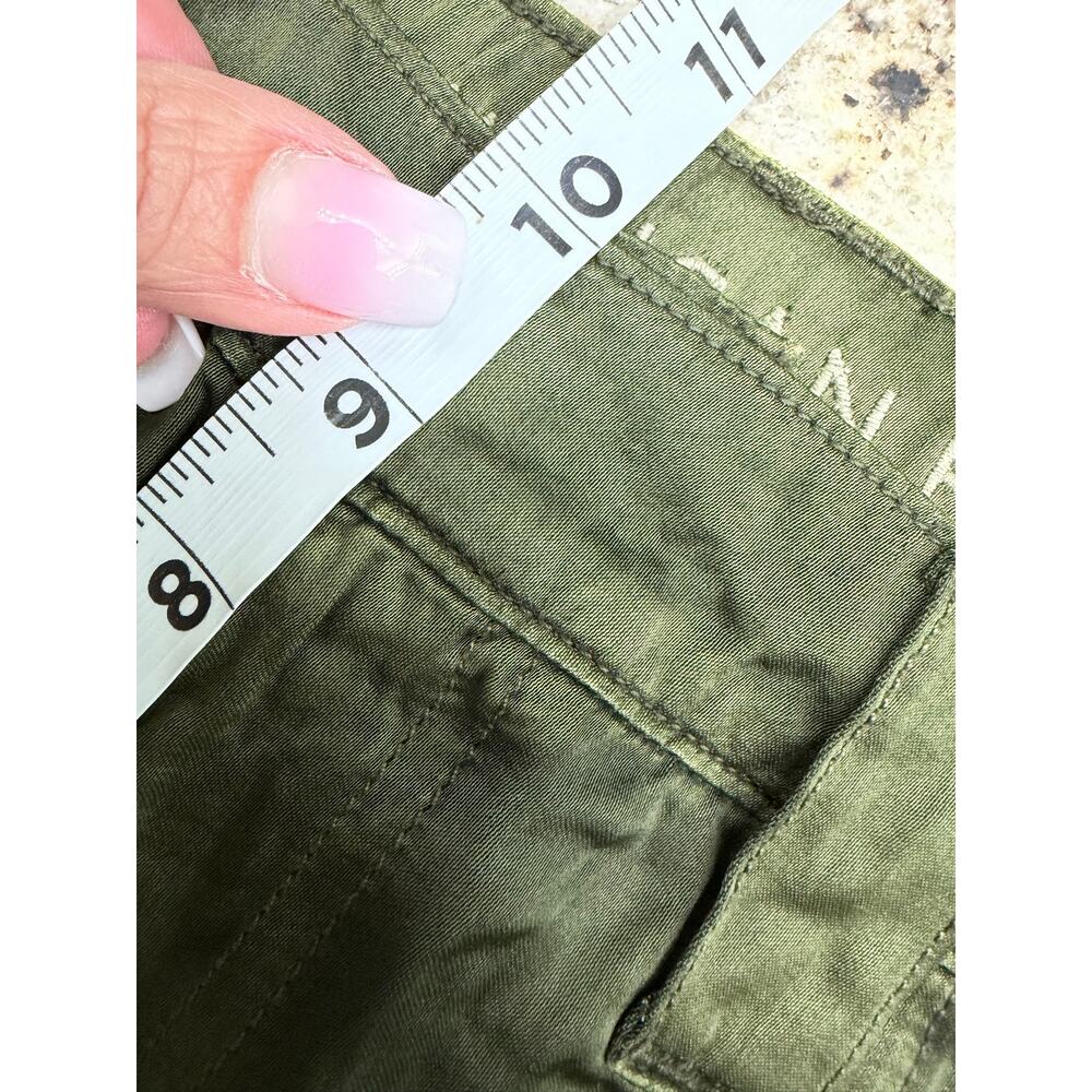 American Eagle silky olive green cargo pant side pocket drawstring ankles S Tall - Picture 8 of 9